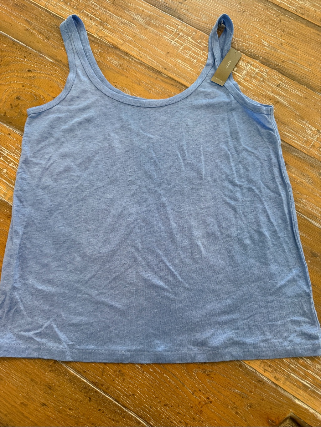 Nwt J. Crew Light Blue Linen Scoop Neck Tank Top
